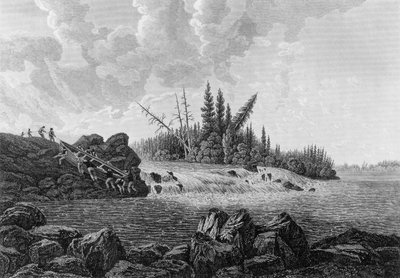 La caída de la trucha, 1819 de Edward Francis Finden